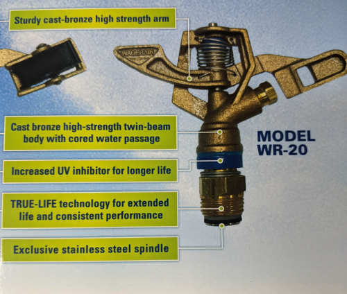Brass Range Nozzle For Impact Sprinkler (10 Pack)