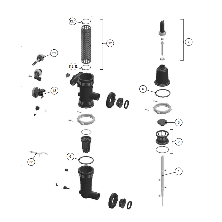 SPARES2GO Kit de condensateur de tuyau de ventilation avec 3