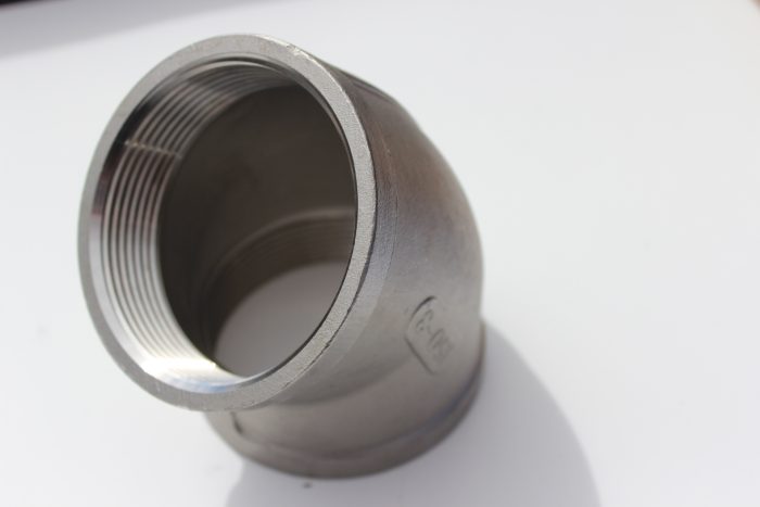 161-K402-48 | IrrigationSupplyParts.com -- Irrigation Fittings, Camlock, Ringlock, Drip Irrigation, Valves, Gauges 3" 150# 304 SS 45 Degree Elbow ISO 49