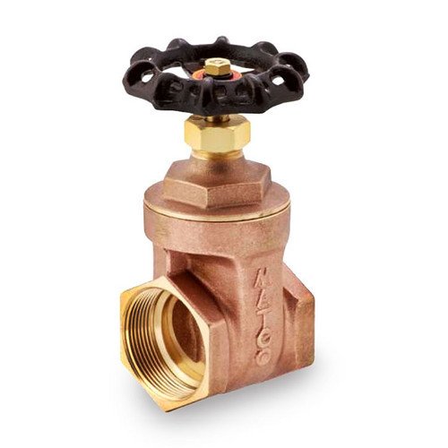3/8 INCH LEAD FREE BRASS GATE VALVE WITH FEMALE THREADED CONNECTION 