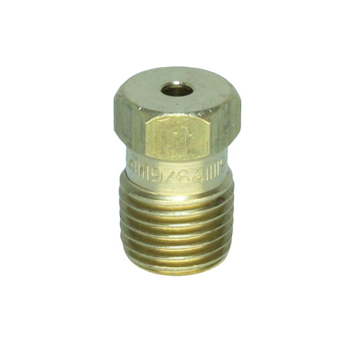 Brass Straight Bore Nozzle 9-64, 9/64 Nozzle, Brass Nozzle